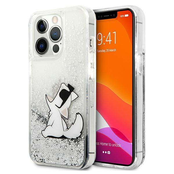 Karl Lagerfeld iPhone 13 Pro Max Skal MagSafe Glitter Silver
