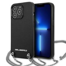KARL LAGERFELD - Karl Lagerfeld Mobilskal till iPhone 13 Pro Max MagSafe Chain - Svart