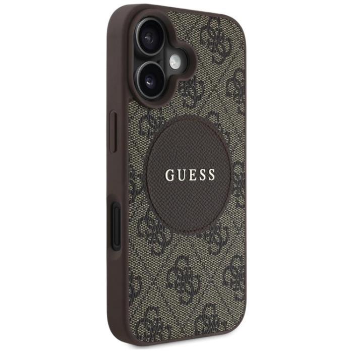 Guess - Guess iPhone 16 Mobilskal MagSafe 4G Circle - Brun