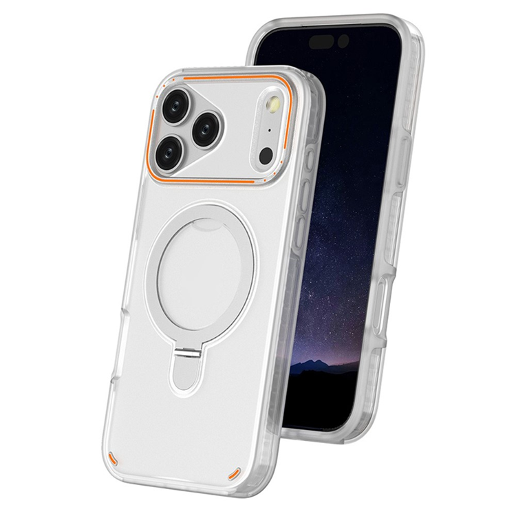 iPhone 17 Pro Mobiskal MagSafe Med Kickstand TPU + PC - Clear | 2353 | AlltMobil