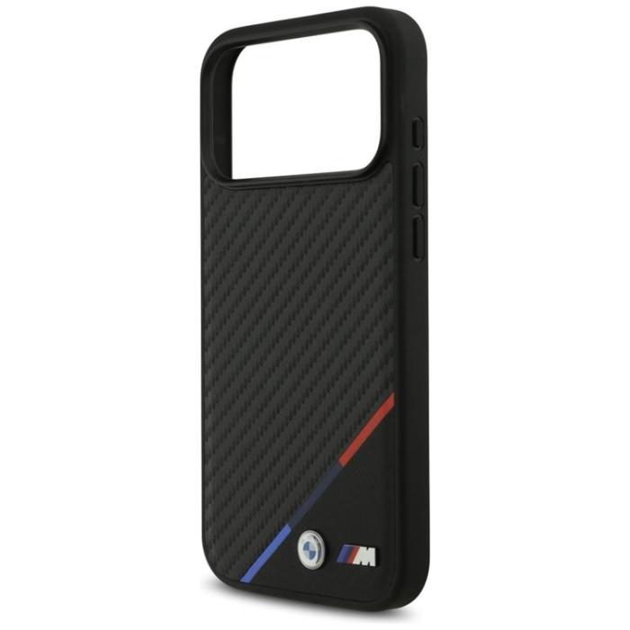 BMW - BMW iPhone 17 Pro Max Mobilskal MagSafe M Carbon Tricolor Line - Svart