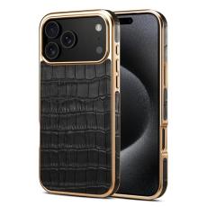 DENIOR - DENIOR iPhone 17 Pro Max Mobilskal Äkta Läder - Svart
