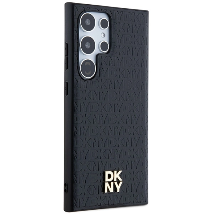 DKNY - DKNY Galaxy S24 Ultra Mobilskal Magsafe Läder Pattern Metal Logo