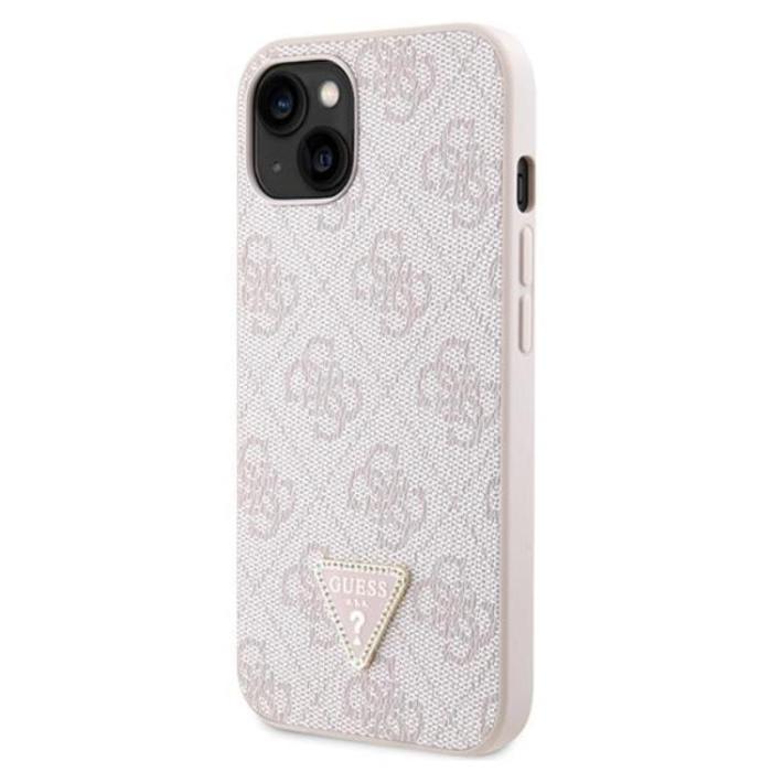 Guess - Guess iPhone 14 Mobilskal Crossbody Metall Logo - Rosa