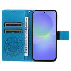 OEM - Samsung Galaxy A37 Pl&aring;nboksfodral Konstl&auml;der Blomm&ouml;nster - Bl&aring;