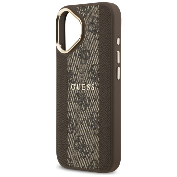 Guess - Guess iPhone 17 Mobilskal Magsafe Stripe - Brun