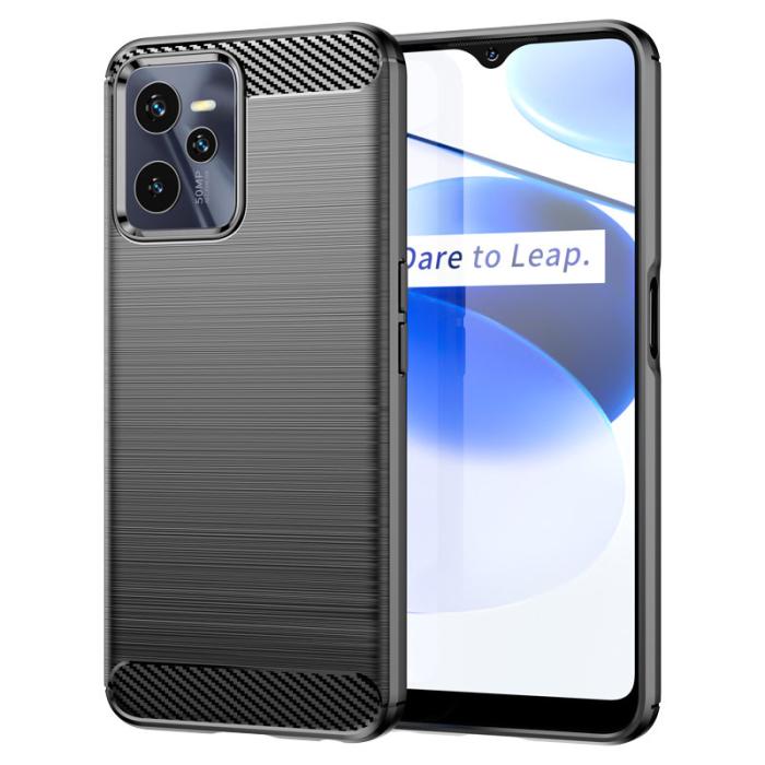 OEM - Realme C35 Skal Carbon silicone - Svart