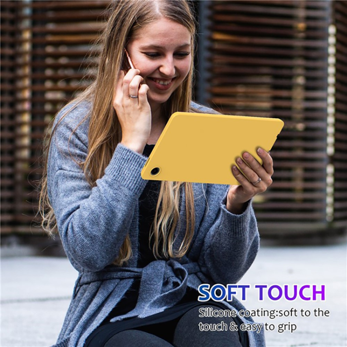 A-One Brand - Galaxy Tab A9 Mobilskal Silikon Anti-Scratch - Gul