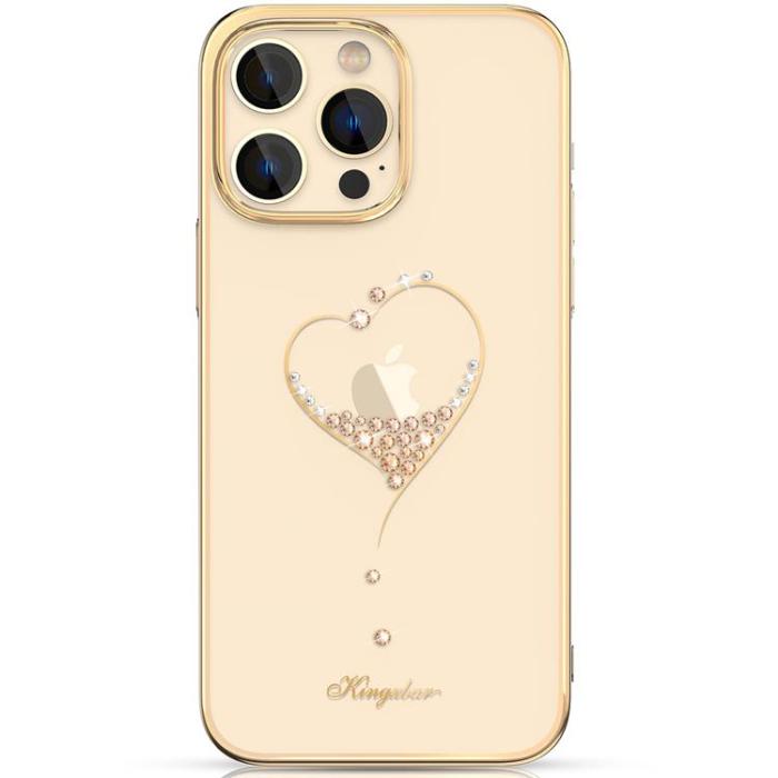Kingxbar - Kingxbar iPhone 14 Plus Skal Wish - Guld Crystals