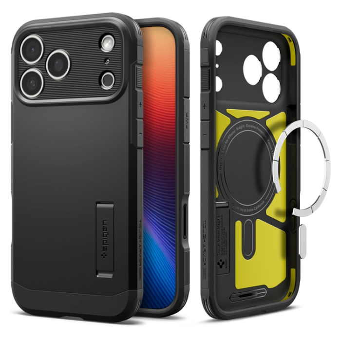 Spigen - Spigen iPhone 17 Pro Mobilskal Magsafe Tough Armor - Svart