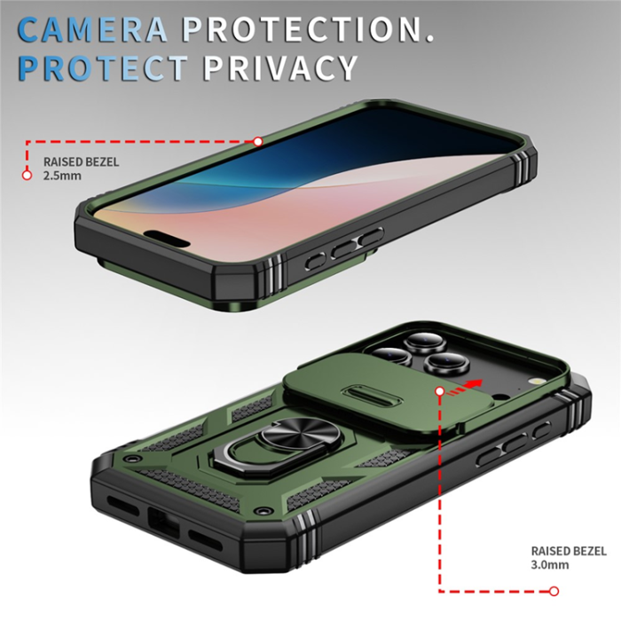 A-One Brand - iPhone 17 Pro Max Mobilskal Slide Camshield Kickstand