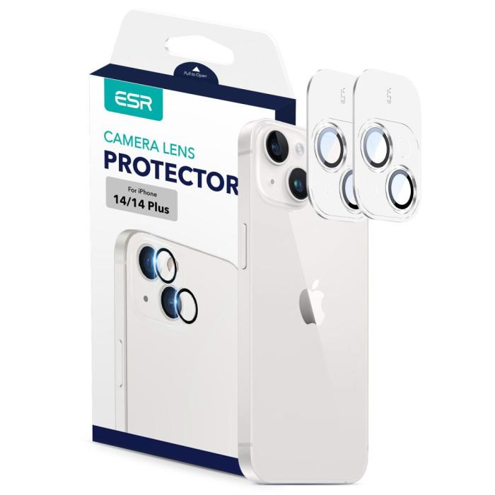 ESR - ESR iPhone 14/14 Plus Linsskydd i Härdat Glas - Svart