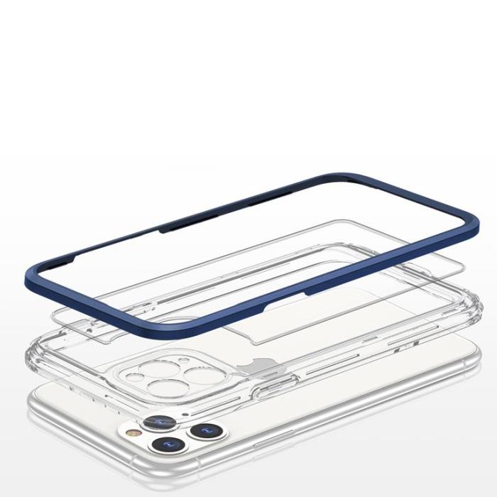 OEM - iPhone 11 Pro Skal Clear 3in1 - Blå