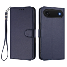 A-One Brand - iPhone 17 Air Plånboksfodral Läder med Handledsrem - Blå