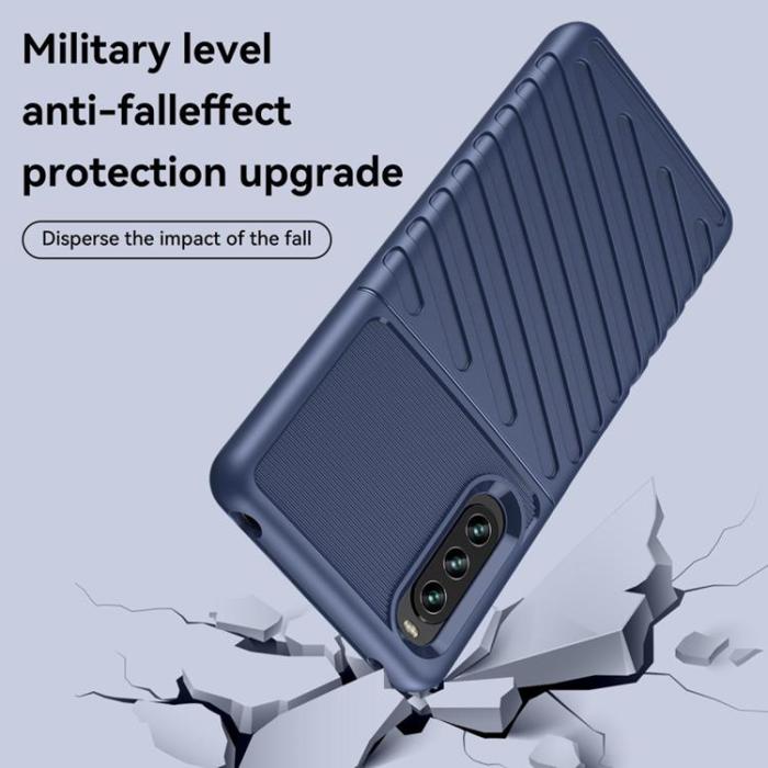 A-One Brand - Sony Xperia 10 IV Skal Thunder Twill - Blå