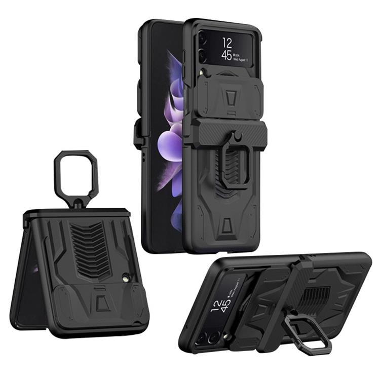 GKK Galaxy Z Flip 4 Skal Ringhållare Kickstand - Svart | 2353 | AlltMobil