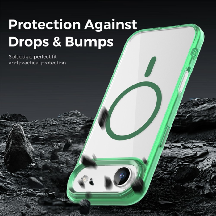 A-One Brand - iPhone Air Mobilskal MagSafe TPU+PC - Transparent Grön
