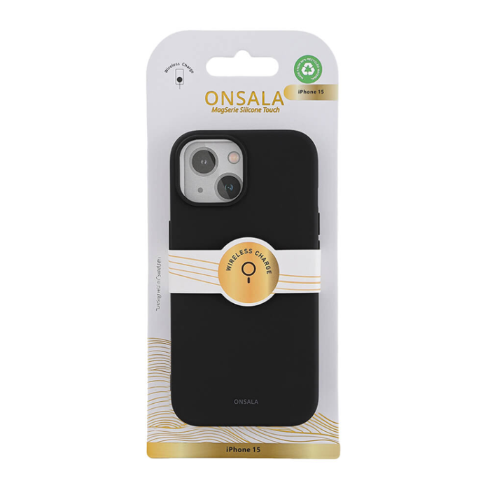 Onsala - Onsala iPhone 15 Plus Mobilskal MagSafe Silikon - Svart