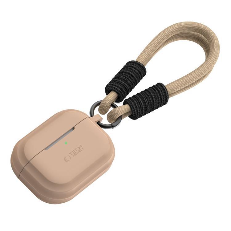 Tech-Protect Airpods Pro 1/2 Skal Silikon Rope - Cafe Latte | 2353 | AlltMobil