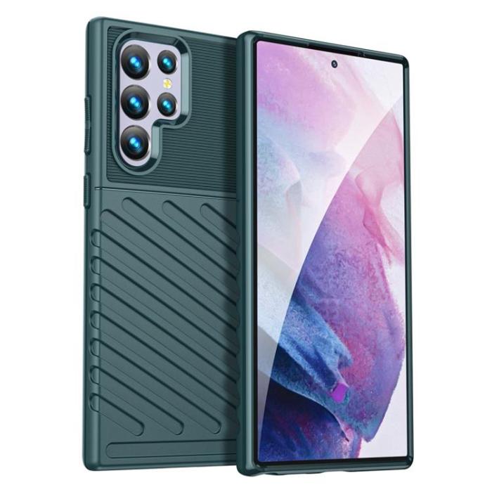 OEM - Thunder Twill Skal Galaxy S22 Ultra 5G - Grön