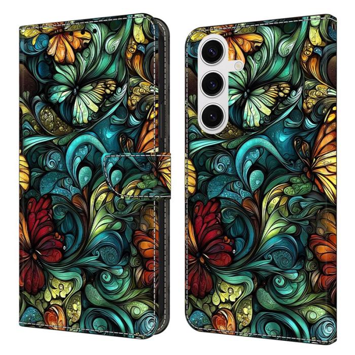 OEM - Samsung Galaxy S26 Plånboksfodral Konstläder Flip Ställ Vattenfärger
