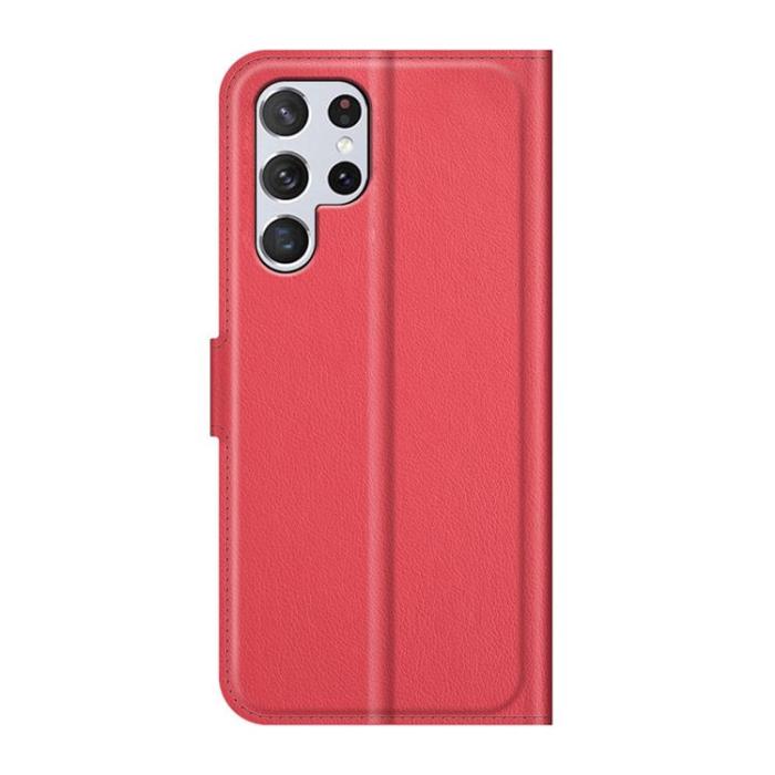 OEM - Litchi Magnetic Fodral Galaxy S22 Ultra 5G - Röd