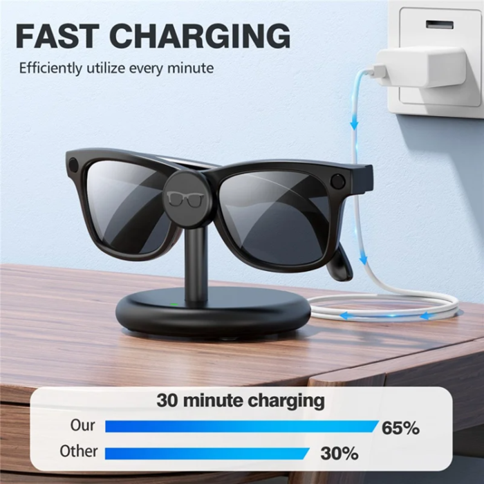A-One Brand - Laddningsställ AR Smart Glasögon För Ray-Ban Meta - Svart