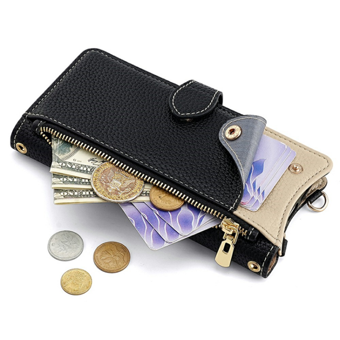 A-One Brand - OnePlus 15 5G Plånboksfodral Irregular Tail Style Läder - Svart