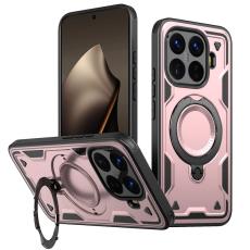N/A - Mobilskal till Xiaomi 15T Pro Milit&auml;rskydd Plast Kickstand - Ros&eacute;guld