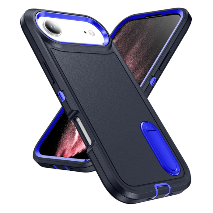 A-One Brand - iPhone 17 Air Mobilskal Kickstand Silikon - Mörkblå/Sapphire