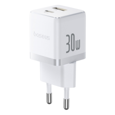 BASEUS - Baseus Snabbladdare USB-C - USB-A 30W Palm - Vit