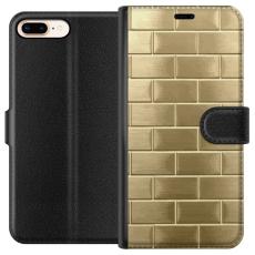 iSecrets - Pl&aring;nboksfodral till Apple iPhone 7 Plus med Gyllene Murstenar
