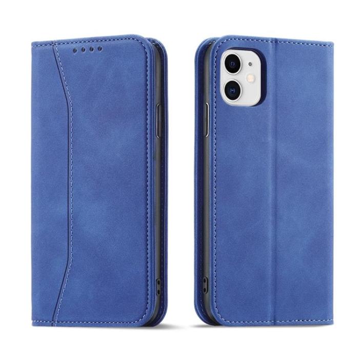 OEM - iPhone 12 Plånboksfodral Magnet Fancy - Blå