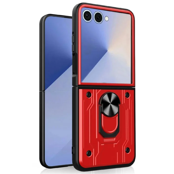 A-One Brand - Galaxy Z Flip 7 Mobilskal Kickstand - Röd