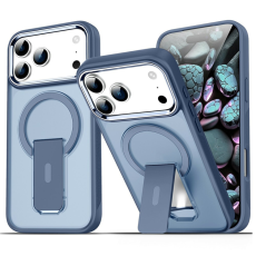 A-One Brand - iPhone 17 Pro Mobilskal MagSafe PC+TPU med Kickstand - Mörkblå