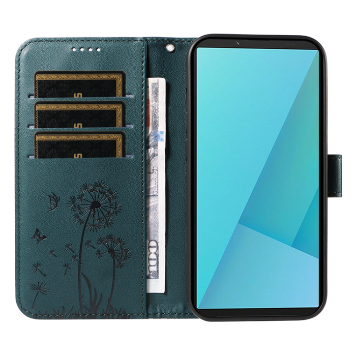 A-One Brand - Sony Xperia 10 VII Plånboksfodral Strap Dandelion Läder - Blå