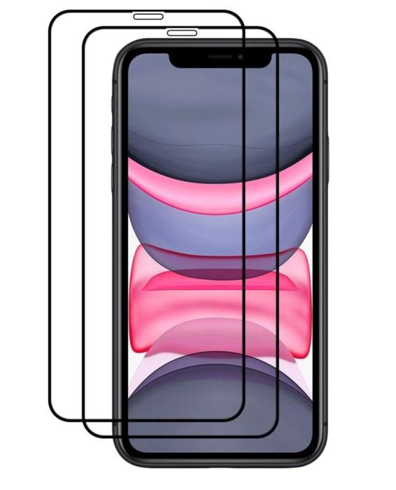 A-One Brand - [2-PACK] Härdat Glas Skärmskydd iPhone 12 / 12 Pro - Svart