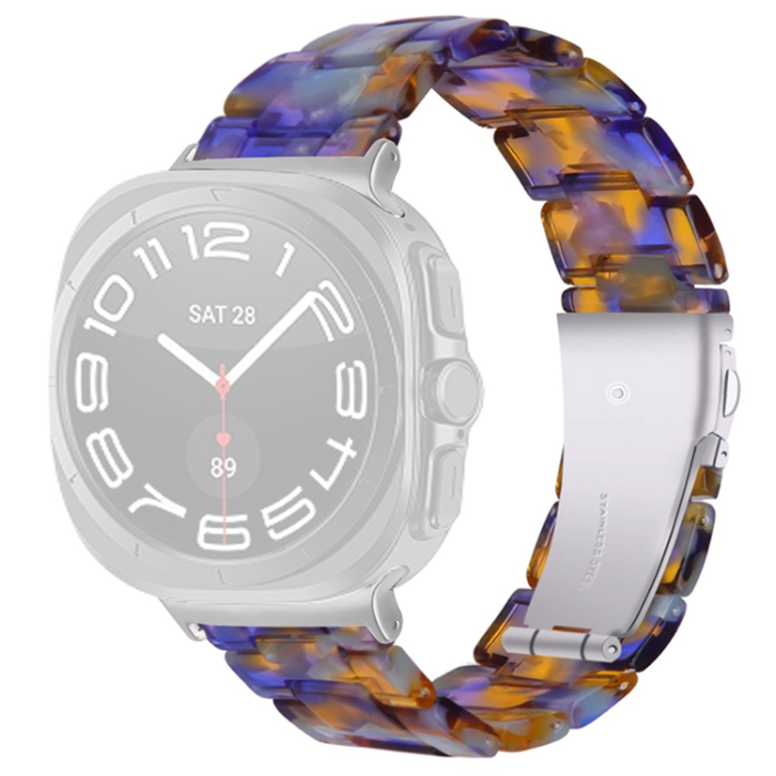 A-One Brand - Galaxy Watch 8/8 Classic (40/44/46mm) Armband Vattentät Acrylic - Bla Ocean
