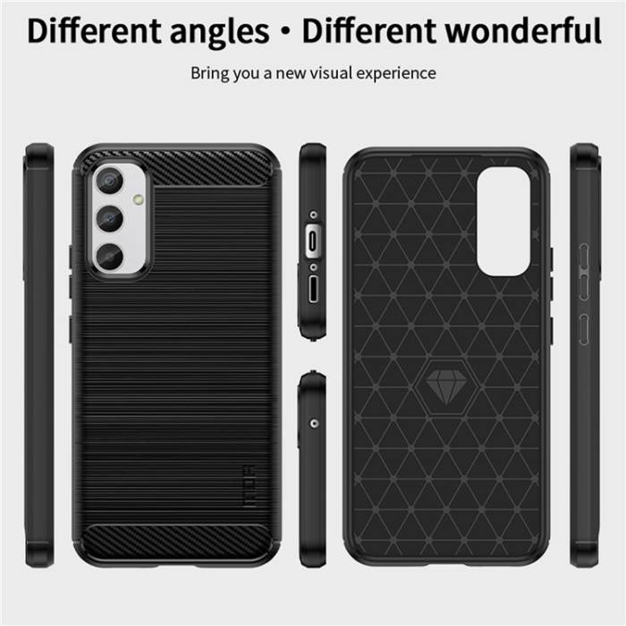 A-One Brand - Galaxy A34 5G Mobilskal Carbon Fiber - Svart