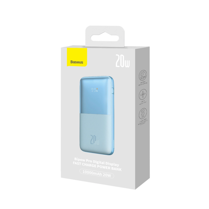 BASEUS - Baseus Powerbank Bipow Pro 10000mAh 20W - Blå
