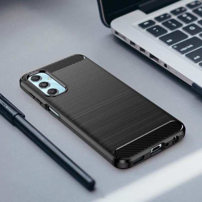 Tech-Protect - Tech-Protect Galaxy M34 Mobilskal TPU Carbon - Svart