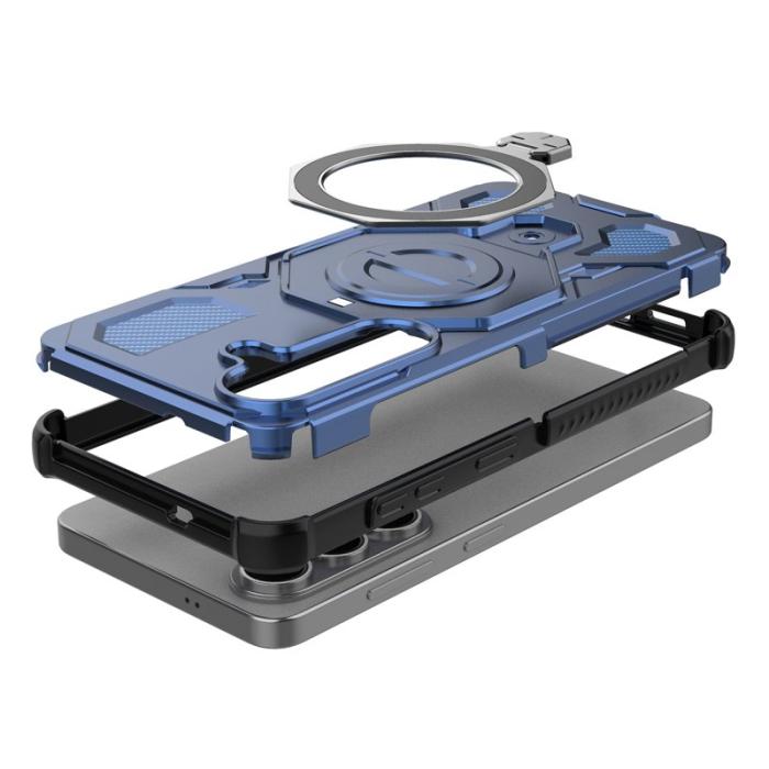 OEM - Mobilskal till Samsung Galaxy S26/S26 Pro Magnetiskt Ställ Stöttålig PC TPU Blå