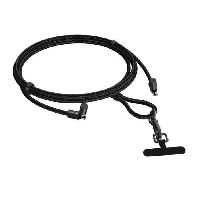Devia - Devia 2in1 USB-C Till USB-C 60W Kabel 1.6m Snodd - Svart