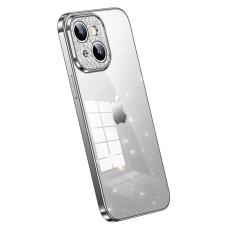 SULADA - SULADA Mobilskal till iPhone 14 Plus TPU Electroplating Rhinestone Vit