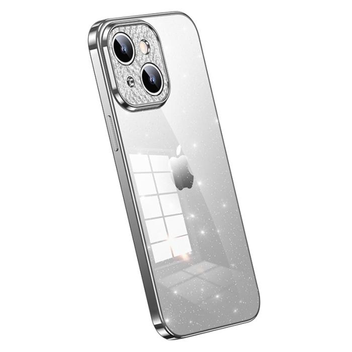 SULADA - SULADA Mobilskal till iPhone 14 Plus TPU Electroplating Rhinestone Vit