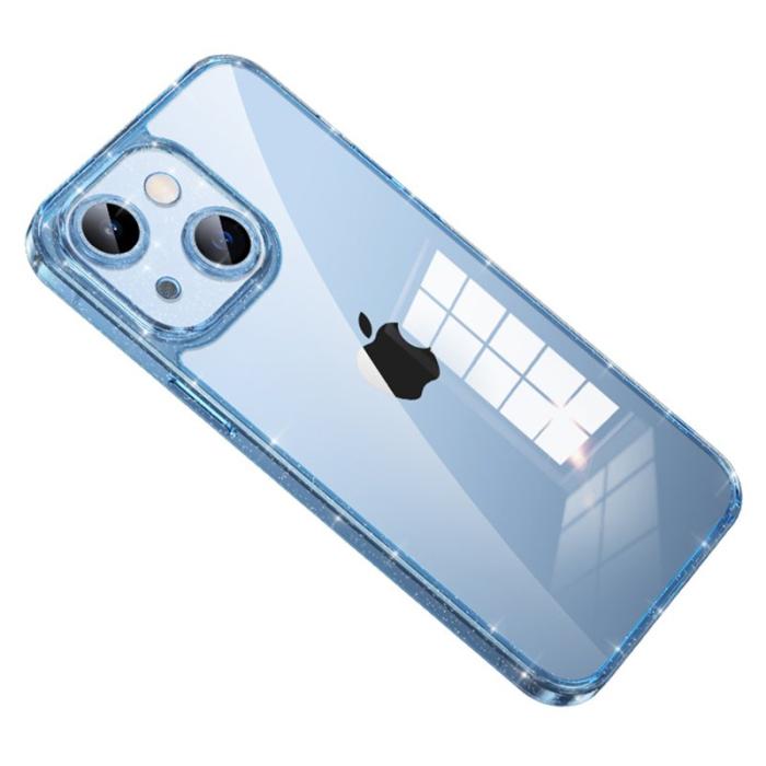 SULADA - SULADA Mobilskal till iPhone 14 Plus TPU Ram Tempererat Glas Blå