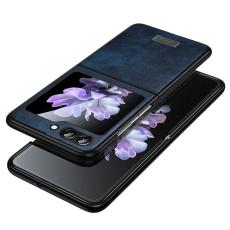 SULADA - SULADA Mobilskal till Galaxy Z Flip7 FE 5G PU L&auml;der TPU PC Bl&aring;
