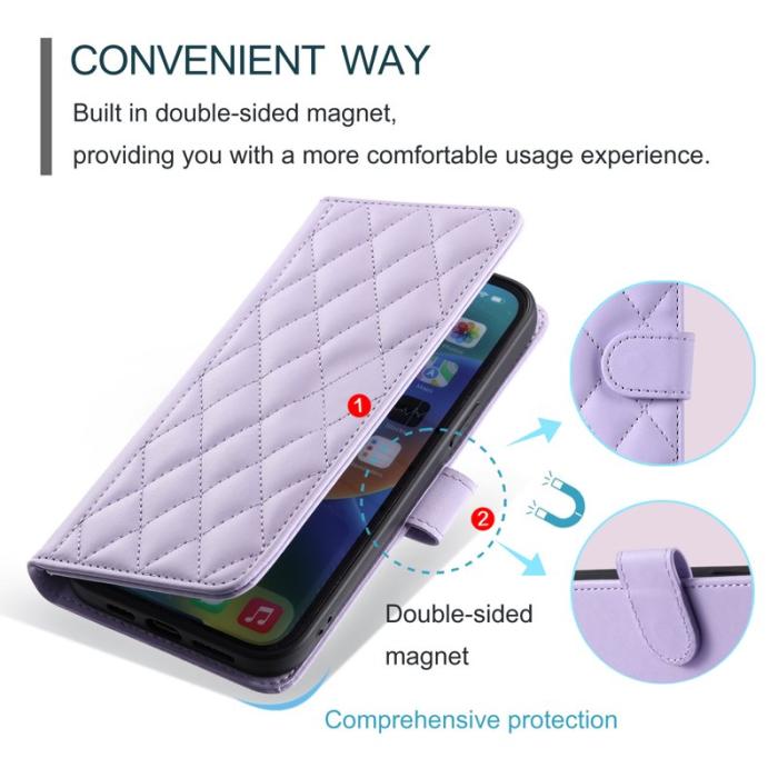 OEM - Plånboksfodral för Samsung Galaxy S26 Konstläder med axelrem - Lila