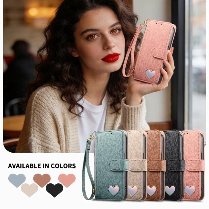 OEM - Plånboksfodral för Samsung Galaxy S26 Konstläder med dragkedja - Rosa
