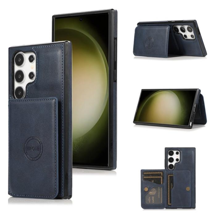 OEM - Mobilfodral för Samsung Galaxy S26 Ultra Kickstand Kortfack - Blå